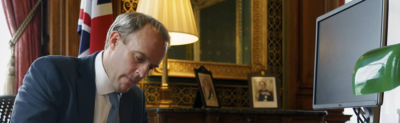 Foreign Secretary Dominic Raab signs ‘Dear Colleague’ letter to MPs following launch of new Global Human Rights Sanctions Regime Designations