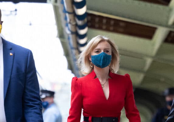 Boris Johnson and Liz Truss arrive in Washington DC ahead of a bilateral meeting with US President Joe Biden.