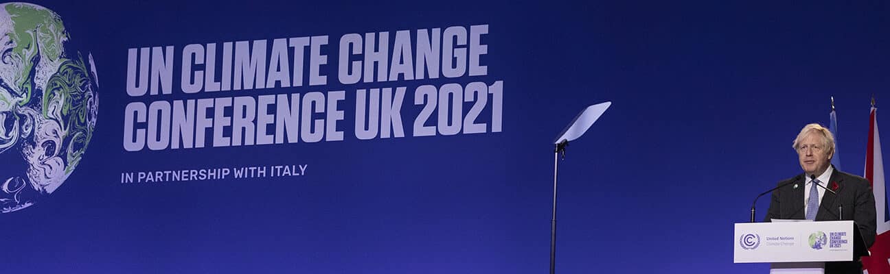 Prime Minister Boris Johnson gives the opening statement at the COP26 summit. Picture by Simon Dawson / No 10 Downing Street