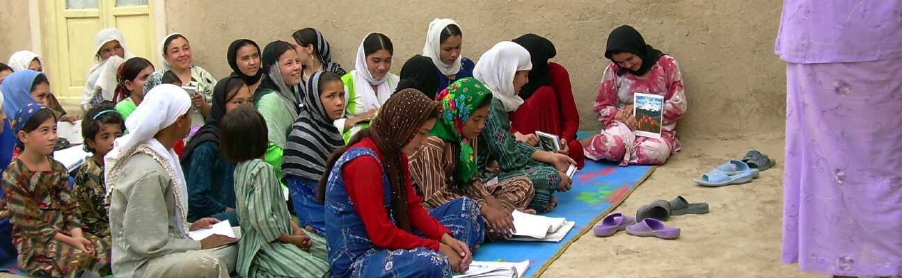 Girls going to school in Afghanistan in 2011.