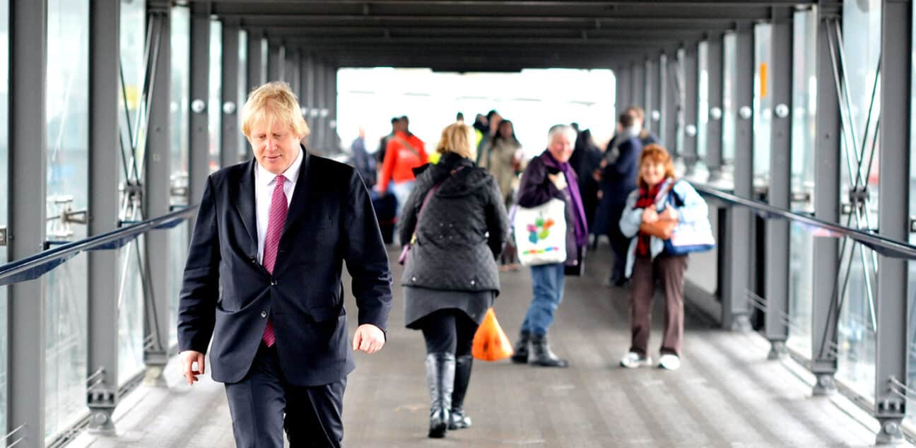 Boris Johnson in Croydon, UK
