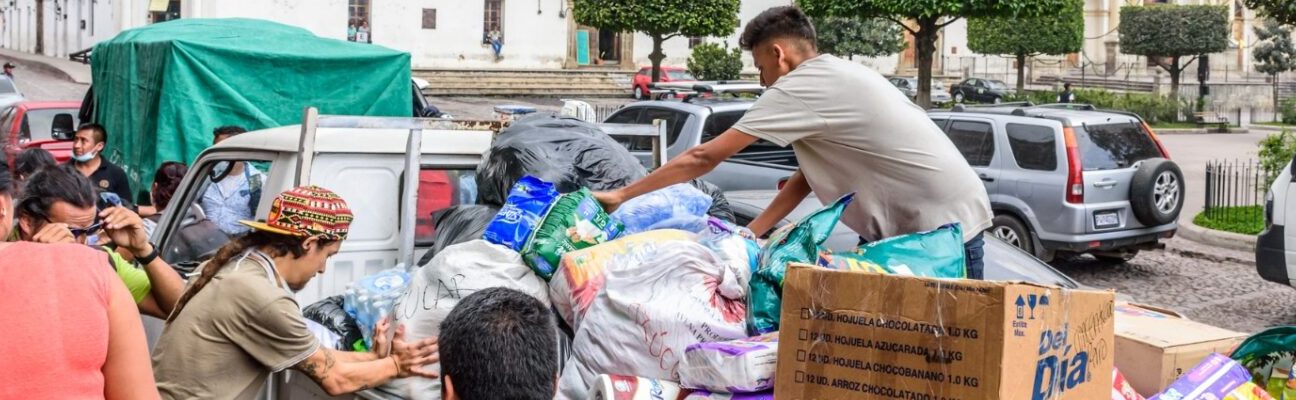 Humanitarian aid after Fuego volcano eruption, Antigua, Guatemala