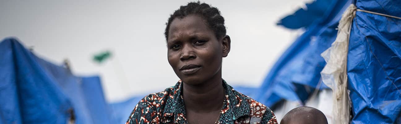 "Ava" and her newborn baby at the IDP Camp, Bunia General Hospital, Democratic Republic of Congo 