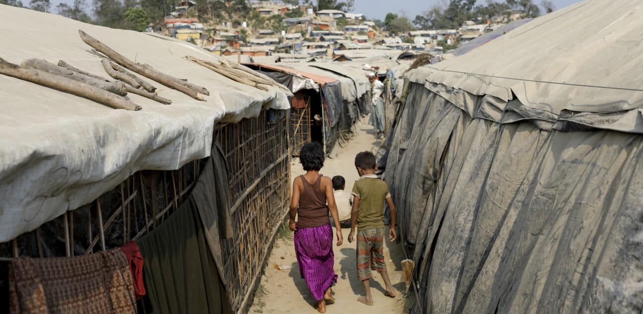 Refugees in Unchiprang camp in Cox’s Bazar, Bangladesh