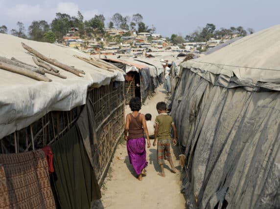 Refugees in Unchiprang camp in Cox’s Bazar, Bangladesh
