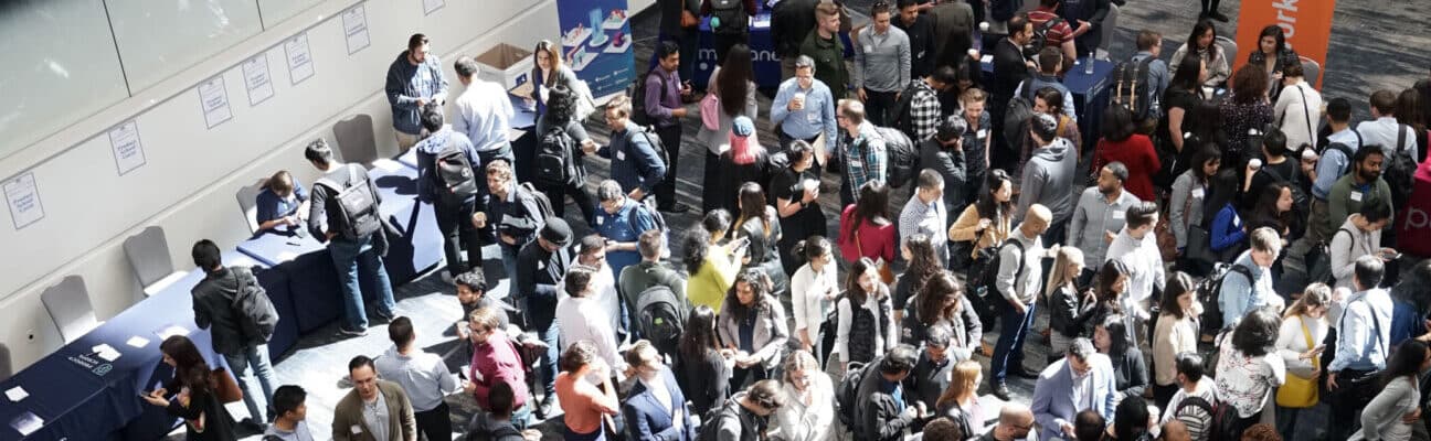 Crowd of people at a conference