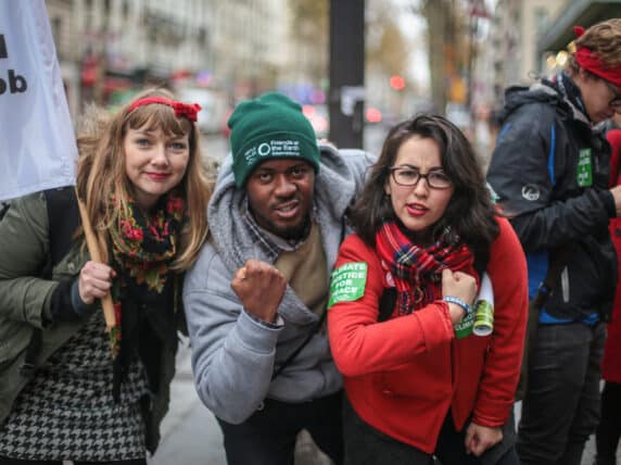 Friends of the Earth campaigners in Paris