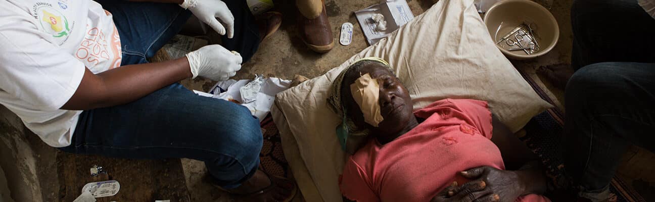 Fuleira Mohammed undergoing trachoma surgery