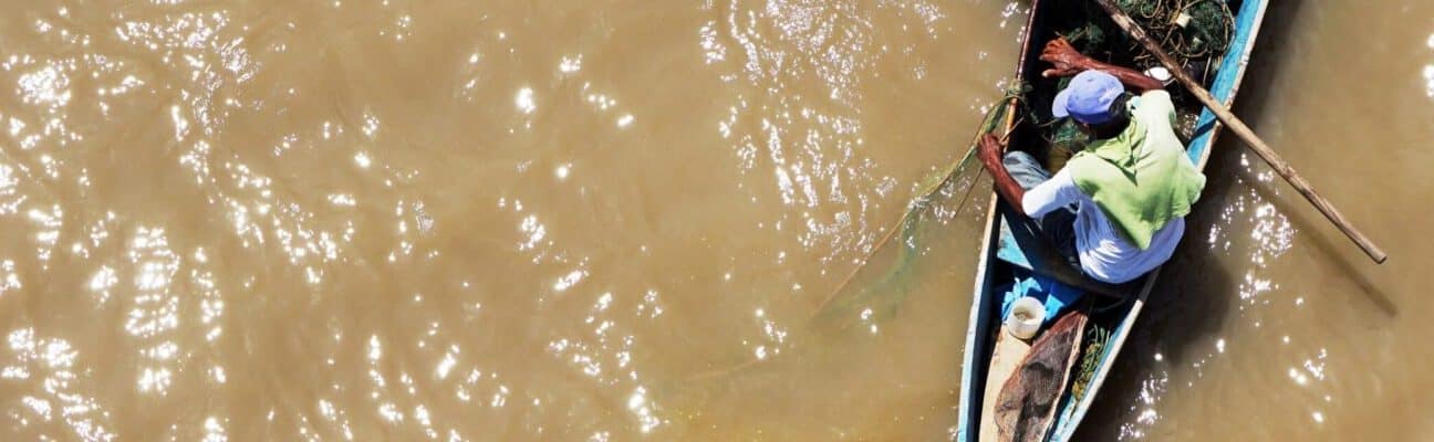 Man fishing in Equador