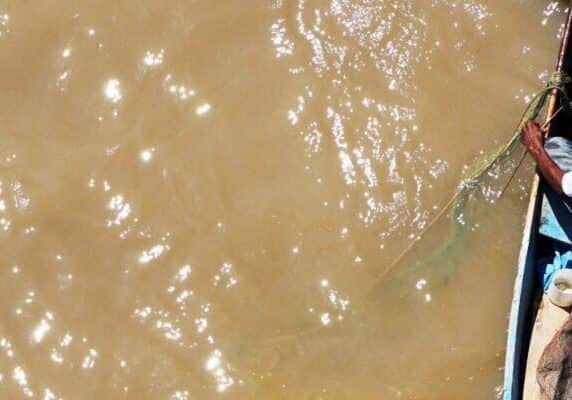 Man fishing in Equador