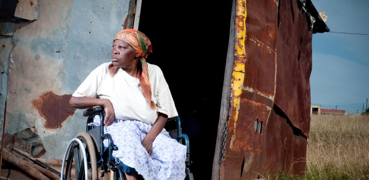 Xhosa woman in wheelchair