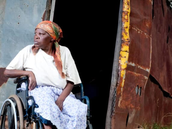 Xhosa woman in wheelchair