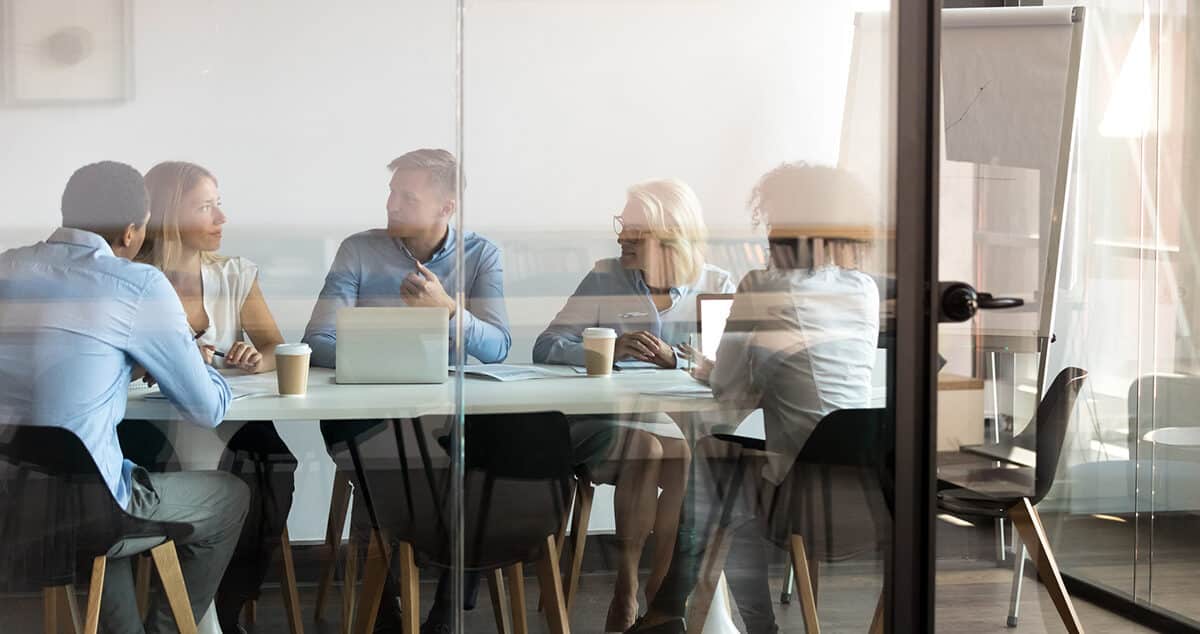 People having a meeting