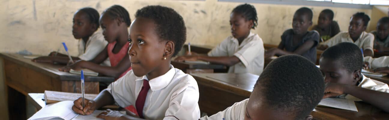 Class of school children in Beira, Mozambique