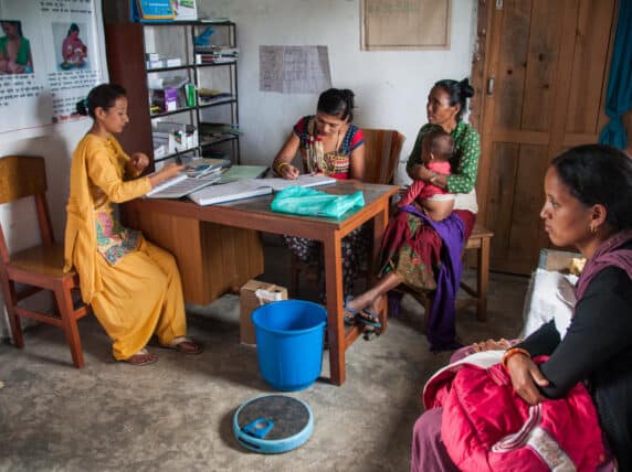 Four woman in an office