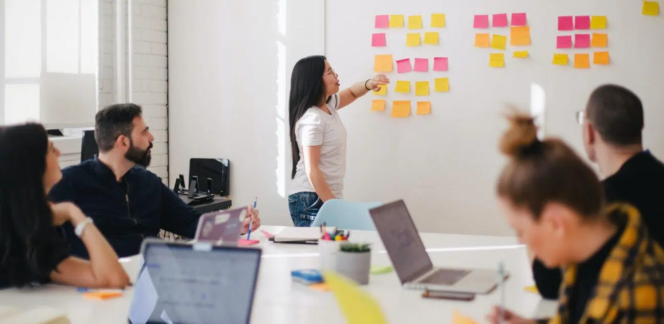 Women talking in a meeting