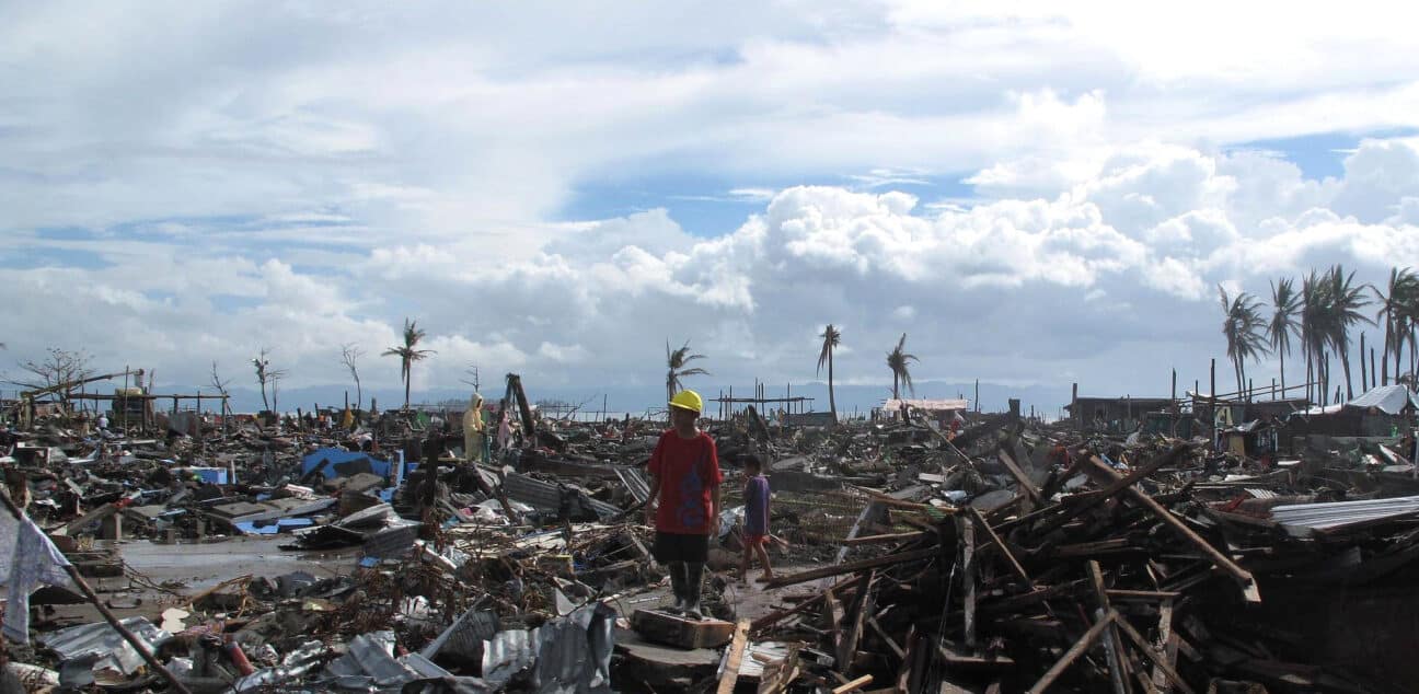 Man in Tacloban after Tycoon Haiyan
