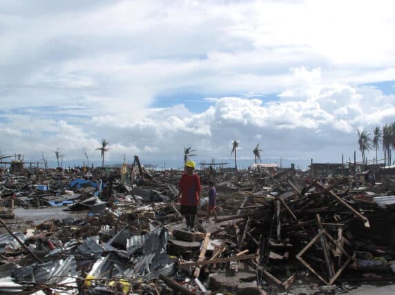 Man in Tacloban after Tycoon Haiyan