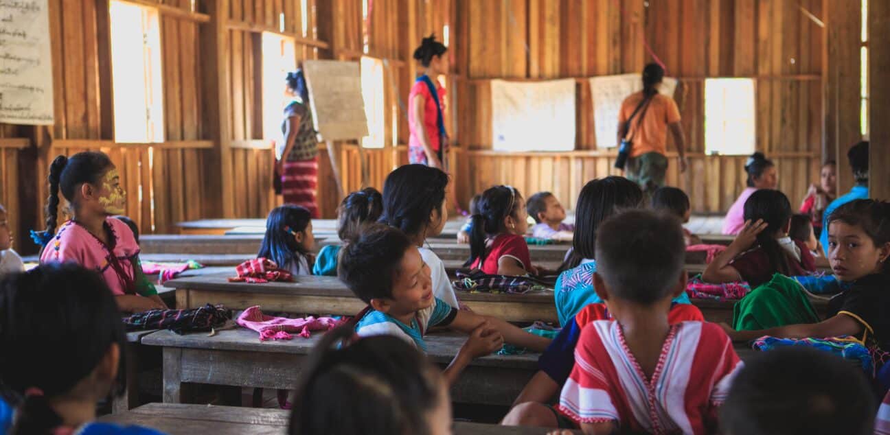 Children in a classroom in Myanmar