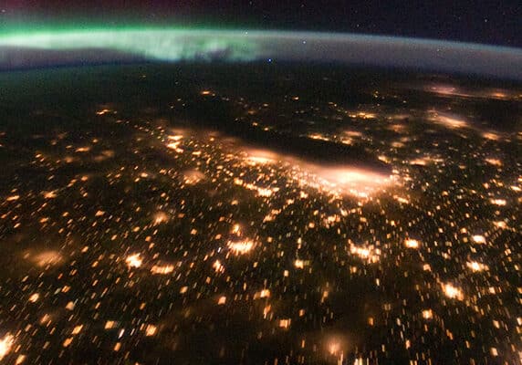 Satellite view of earth