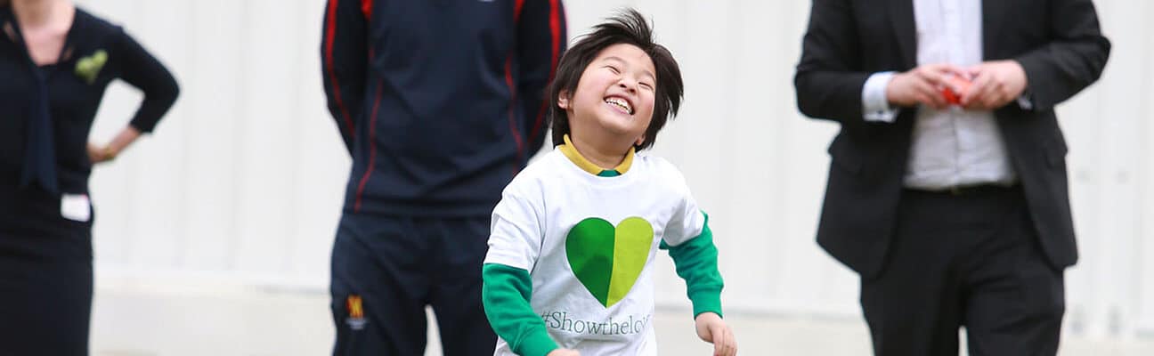 School children taking part in a sports day event at Lords Cricket Ground