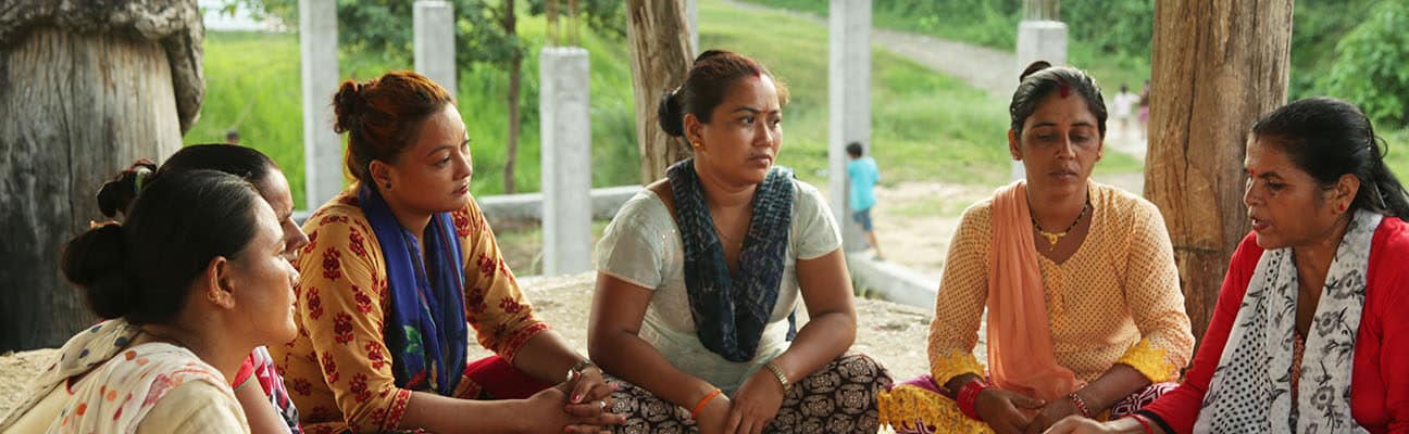 Indian women in a meeting