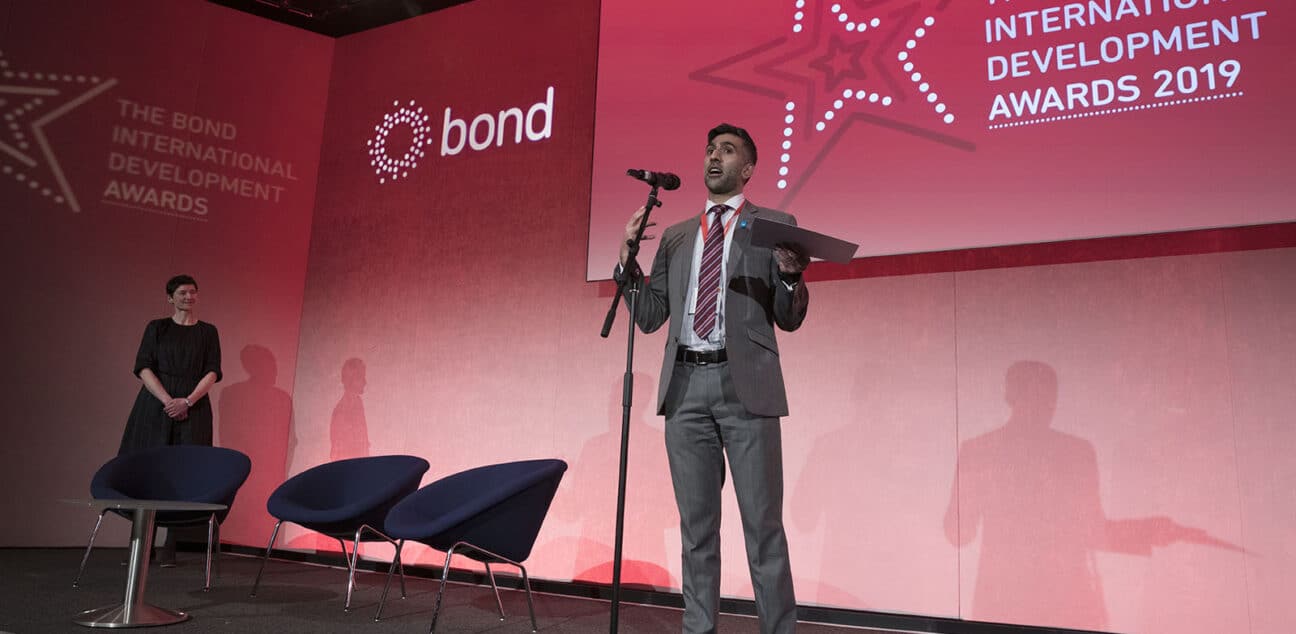 Islamic Relief UK winning the Innovation Award at the Bond Awards 2019