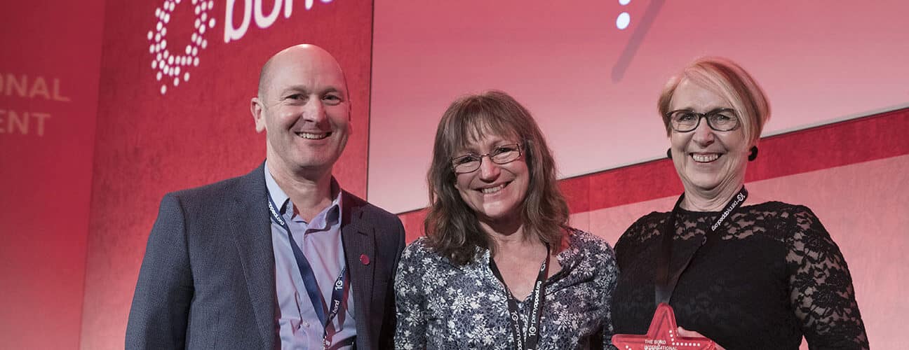 Gill Price and Linda Richardson won the Volunteer Award at the Bond Awards