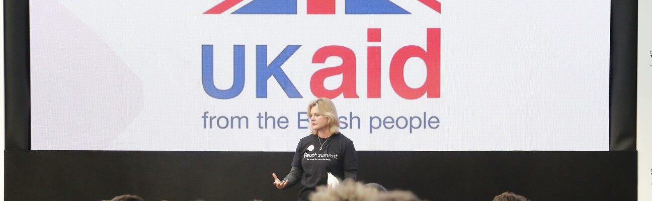 FORMER DEVELOPMENT SECRETARY JUSTINE GREENING SPEAKS AT THE YOUTH SUMMIT, HOSTED BY DFID, IN 2015. CREDIT: JESSICA LEA/DFID