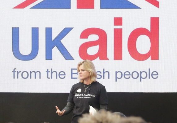 FORMER DEVELOPMENT SECRETARY JUSTINE GREENING SPEAKS AT THE YOUTH SUMMIT, HOSTED BY DFID, IN 2015. CREDIT: JESSICA LEA/DFID