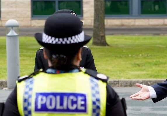 BORIS JOHNSON ACCOMPANIED BY THE HOME SECRETARY PRITI PATEL VISIT NORTH YORKSHIRE POLICE HQ. CREDIT: ANDREW PARSONS / NO 10 DOWNING STREET - ATTRIBUTION-NONCOMMERCIAL-NODERIVS 2.0 GENERIC (CC BY-NC-ND 2.0)