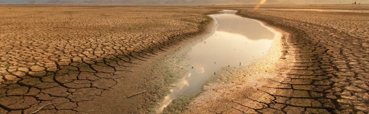 Dried up river bed