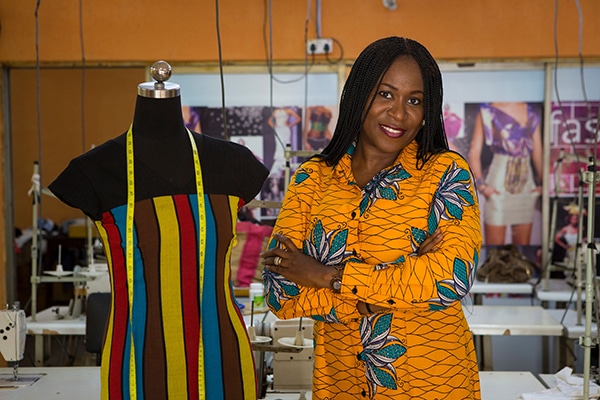 Road to Growth participant at her business in Lagos