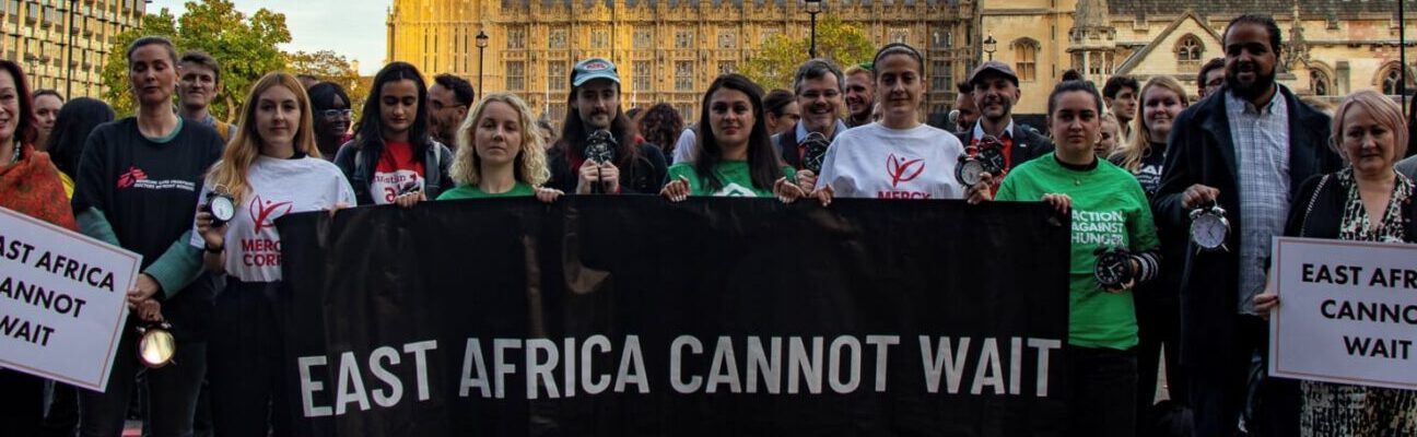 Action against hunger protesting in parliamentary square