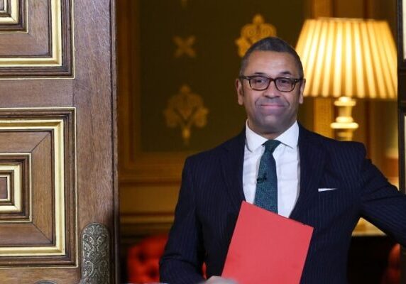 James Cleverly delivers a Foreign Policy speech from the Locarno Room at the Foreign Commonwealth and Development Office. Picture by Rory Arnold / No 10 Downing Street