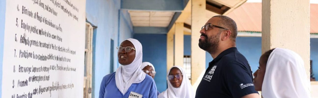 James Cleverly takes a tour of Bo Government Hospital and a secondary school in Bo, the city where his mother was born during a visit to Sierra Leone. Picture by Simon Dawson / No 10 Downing Street