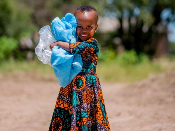 Gladyness Haning is 2 years old and lives in Misungwi a town in the Mwanza region of Tanzania. She has been sleeping under the new Interceptor® G2 mosquito net for the past two years and has never suffered from malaria. The New Nets project is backed by Unitaid and the Global Fund, as part of a four-year consortium led by British-based IVCC.