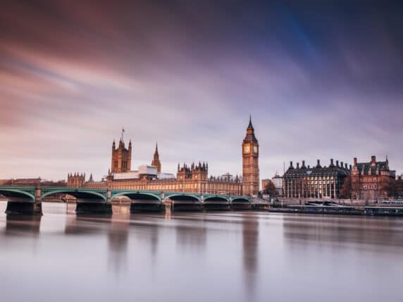 Houses of Parliament in Westminster, London.