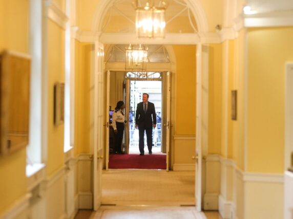 David Cameron, arrives as he is appointed as Foreign Secretary by Prime Minister Rishi Sunak as he reshuffles his cabinet from 10 Downing Street. Picture by Simon Dawson / No 10 Downing Street