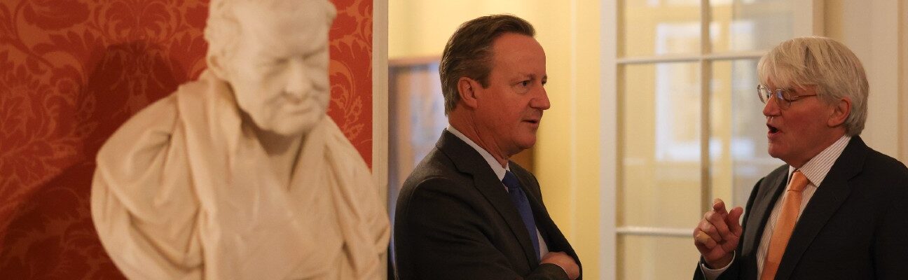 David Cameron and Andrew Mitchell talk before Prime Minister Rishi Sunak hosts his weekly Cabinet meeting in 10 Downing Street. Picture by Simon Dawson / No 10 Downing Street