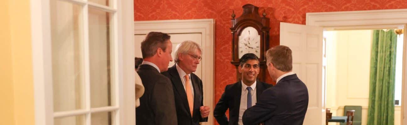 Rishi Sunak hosts weekly Cabinet Meeting with David Cameron and Andrew Mitchell and Grant Shapps before the release of the White Paper on International Development. Credit: Simon Dawson / No 10 Downing Street