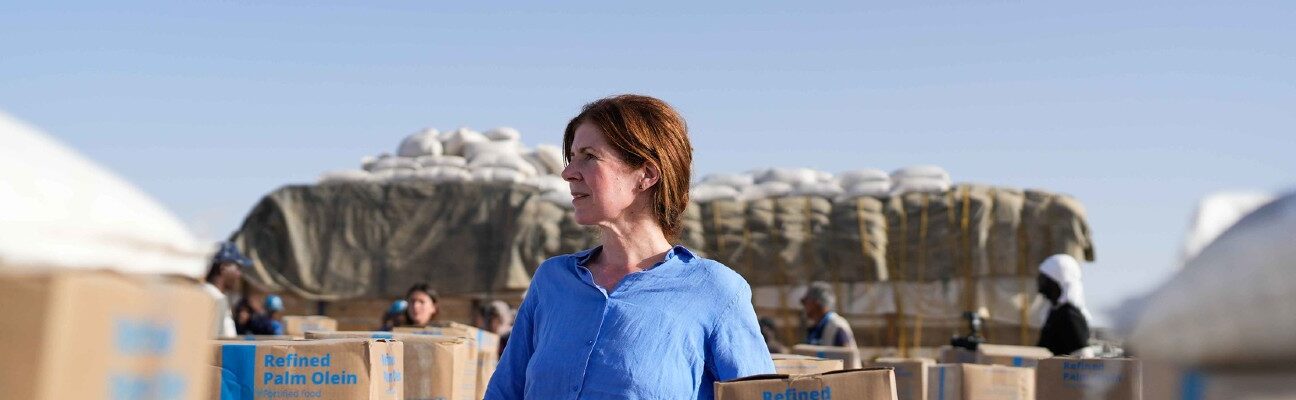 Minister of State for International Development Baroness Chapman visits the Chad-Sudan Adré border crossing Credit: Elliot Vick / FCDO