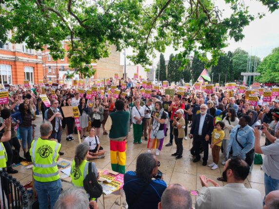 Stand Up To Racism Rally at Brixton's Windrush Square. Credit: Alisdare Hickson