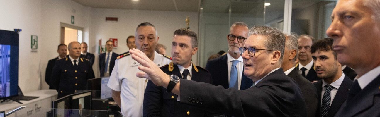Keir Starmer visits the Italian National Coordination Centre for Immigration alongside Martin Hewitt, the new Border Security Commander. Picture by Simon Dawson / No 10 Downing Street