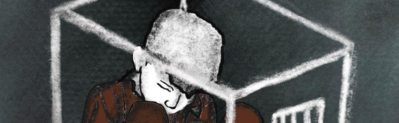 Artwork by Palestinian artist Shatha Safi, commissioned for the "Childhood Behind Bars" campaign