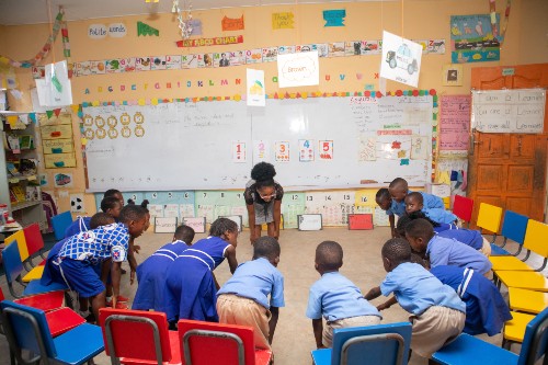 Play-based learning in Ghana. Credit: Aburi Presby