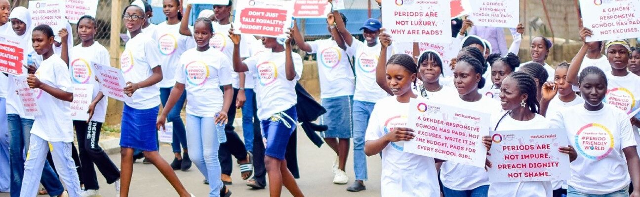 Teenage Network in partnership with Action Aid Nigeria and UK supported 2 teams of  adolescent girls to conduct their own research, and then advocate on the findings. Photo: Teenage Network