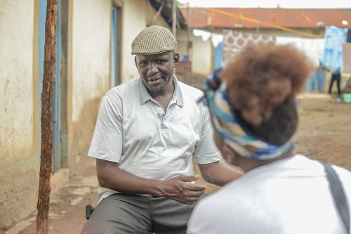 Real Stories of Peace participant sharing his story. Credit Brian Ongoro