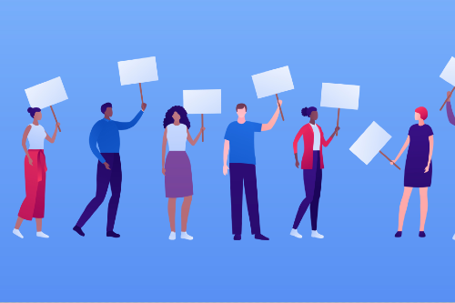 Campaigning. Credit: Anastasia Usenko