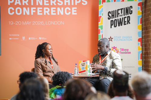 At the Global Partnerships Conference in London, during a session on shifting power and celebrating civic leadership. Photo credit: Dan Loveday/Comic Relief